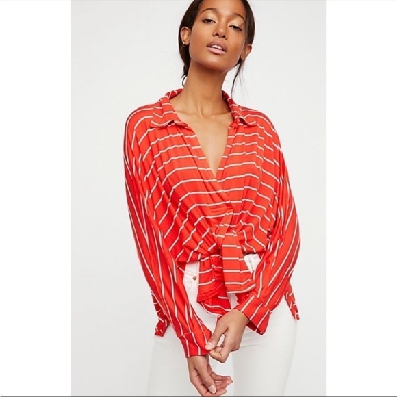 Free People We The Free Can’t Fool Me Striped Top - Picture 1 of 8
